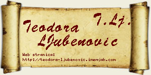 Teodora LJubenović vizit kartica